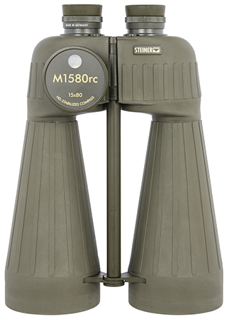 Steiner 15x80mm Range Finding Binoculars with M1580 Reticle Compass Sports-Auto Focus OD Green Makrolon Body Rubber Armor