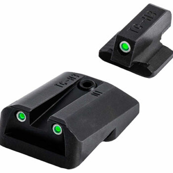 TruGlo Tritium Front and Rear Sight Set - Black with Green Tritium Front and Rear Sights