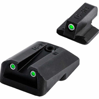 TruGlo Tritium Pro Black Sight Set Green Tritium White Outline Front Green Tritium Rear