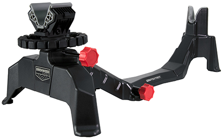 Birchwood Casey CSR Foxtrot Shooting Rest Black Non-Marring Material/Red Accents, Adjustable Elevation, Removeable Center Section for Pistols & Rifles