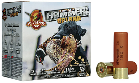 HEVI-Shot HEVI-Hammer Upland 12 Gauge 3" 1 1/8 oz Steel/Bismuth 5 Shot Shotgun Shells 25 Rounds Per Box