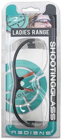 Radians Women's Shooting Glasses Clear Lens Gray Coral Frame