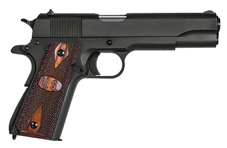 Auto-Ordnance 1911 A1 GI Spec .45 ACP 5" Black Slide Checkered Wood Grips Pistol 3 Auto-Ordnance 1911 A1 GI Spec .45 ACP 5" Black Slide Checkered Wood Grips Pistol
