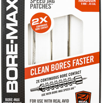 Bore-Max 9mm/.45 Handgun Speed Jag Patches Refill 4" Synthetic 250 Pack - Real Avid