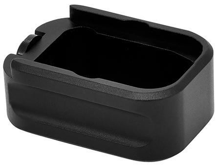 Glock 43 Magazine Extension 6061-T6 Aluminum Hardcoat Anodized Black +2 Rounds by Warne