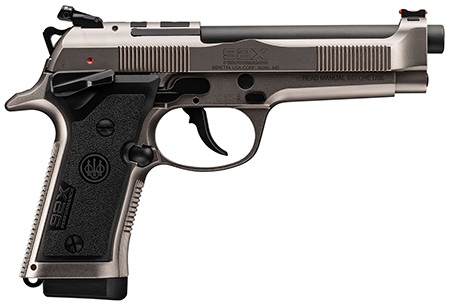 Beretta 92X Performance Defensive 9mm, Full-Size Frame, 4.9" Black Barrel, 15+1 Capacity, Gray Nistan Optic-Ready Serrated Slide & Frame with Beavertail