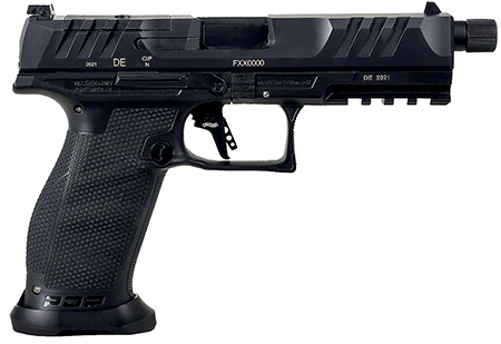 Walther PDP Pro SD 9mm Luger Pistol - 10+1 Rounds, 5.10" Threaded Barrel, Black Optic Cut Serrated Slide, Polymer Frame with Picatinny Rail, Performance Duty Grip, Flared Magwell