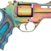 Chiappa Rhino 30DS Nebula .357 Mag 6-Shot 3" Barrel Revolver - Rainbow PVD Steel Vent Rib & Cylinder Rainbow PVD Aluminum Frame Blue Laminate Grip 2 141393
