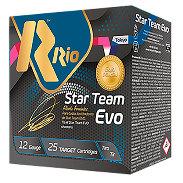 Rio Star Team EVO 12 Gauge 2.75" 1oz 8 Shot Shotgun Ammunition 25 Rounds per Box
