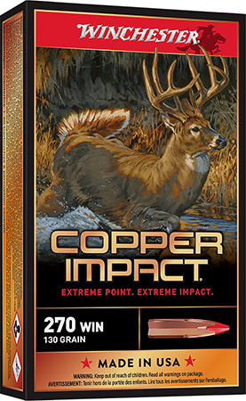 Winchester 270 Winchester 130gr Copper Extreme Point Lead-Free Ammunition 20 Rounds per Box
