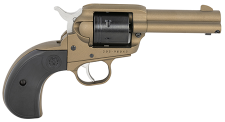 Ruger Wrangler 22 LR, 6-Round, 3.75" Barrel, Burnt Bronze Cerakote, Black Cylinder, Birdshead Synthetic Grip, Transfer Bar Safety