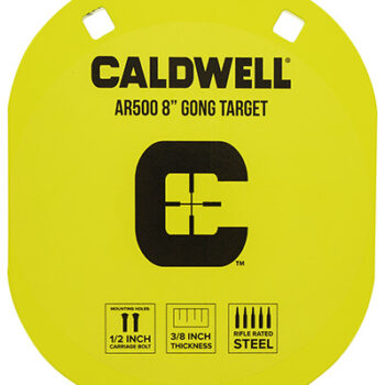 Caldwell 1116703 Gong  8" Yellow AR500 Steel 0.38" Thick Hanging