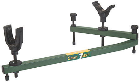 Caldwell 7-Rest Adjustable Shooting Rifle Rest 16-24 Inch Green Aluminum Ambidextrous