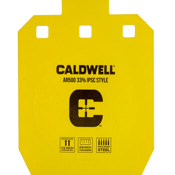 Caldwell 1116697 C  Yellow Powder Coat AR500 Steel 10" L x 6.1" W x 0.4" D 33% Hanging