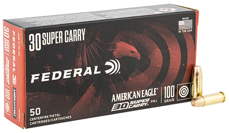 Federal American Eagle 30 Super Carry Handgun Ammo 100gr FMJ 50 Rounds/Box 20 Boxes/Case