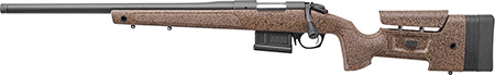 Bergara B-14 HMR .22-250 Remington 24" Barrel Left-Hand Bolt-Action Rifle Graphite Black Cerakote Black Speckled Brown Stock Adjustable LOP & Cheek Piece