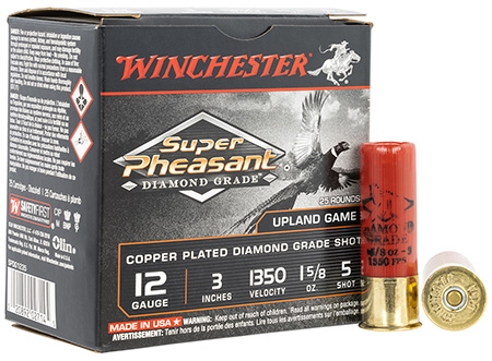 Winchester Super Pheasant 12 Gauge 3" 1 5/8 oz 5 Shot Shotgun Ammunition 25 Rounds