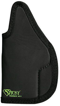 Sticky Holsters OR9 Rubber Holster for HK USP 45 Sig P220 P226 Beretta M9 M92FS Canik TP9SF S&W M&P 2.0 5" Walther G5 Match - Black/Green Latex-Free Ambidextrous