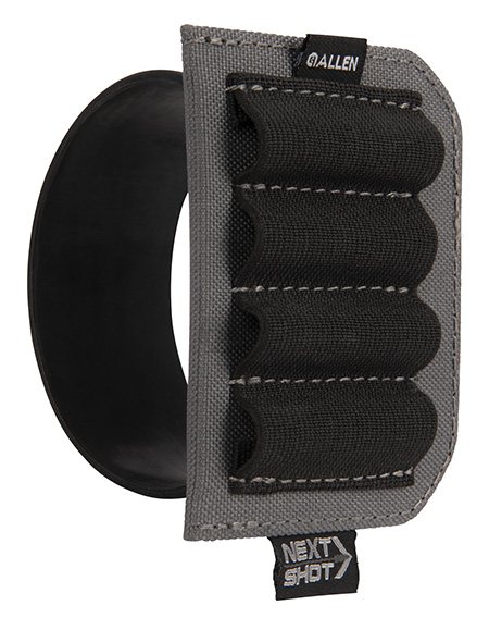 Allen Next Shot Rifle Cartridge Carrier - 8208 Multi-Caliber 4 Round Capacity Black Silicone Band Buttstock Mount 3 Allen Next Shot Rifle Cartridge Carrier - 8208 Multi-Caliber 4 Round Capacity Black Silicone Band Buttstock Mount