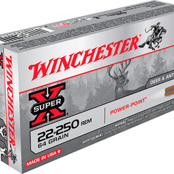 Winchester 22-250 Remington 64gr Power-Point Ammunition 20 Rounds Per Box