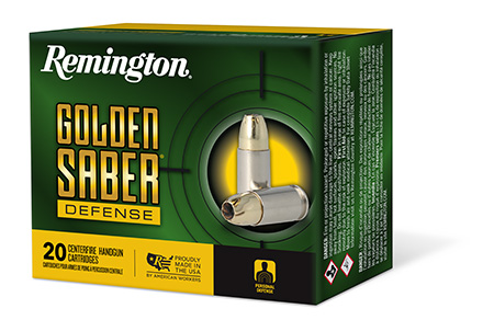 Remington 45 ACP 230gr Golden Saber Defense Hollow Point Ammunition 20 Rounds
