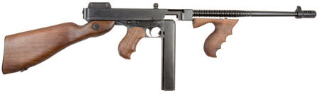 Thompson 1927A-1 Deluxe .45 ACP 16.50" Blued Metal Finish American Walnut Stock and Wood Grip Fixed Compensator Right-Handed 20+1 Capacity (Stick)