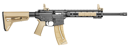 Smith & Wesson M&P15-22 Sport .22 LR with 16.50" Barrel, Matte Black Finish, and Adjustable Magpul MOE SL FDE Stock
