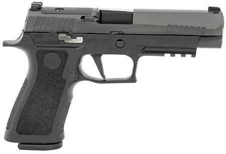 Sig Sauer P320 XFull 9mm, 4.70" Carbon Steel Barrel, Optic-Ready Black Nitron Serrated Slide, Black Stainless Steel Frame with Picatinny Rail, Black XCarry Medium Polymer Grips, 17+1 Capacity