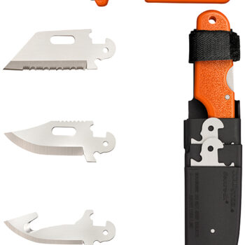 Cold Steel Hunter Fixed Blade Knife 2.5" 420J2 Stainless Steel Bowie/Gut Hook/Plain/Serrated Satin Blade Orange ABS Handle