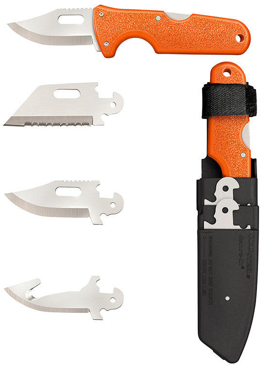 Cold Steel Hunter Fixed Blade Knife 2.5" 420J2 Stainless Steel Bowie/Gut Hook/Plain/Serrated Satin Blade Orange ABS Handle 3 Cold Steel Hunter Fixed Blade Knife 2.5" 420J2 Stainless Steel Bowie/Gut Hook/Plain/Serrated Satin Blade Orange ABS Handle