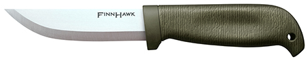 Cold Steel Finn Hawk Fixed Blade Knife 4-Inch Plain Edge 4116 Stainless Steel Blade OD Green TPR Handle