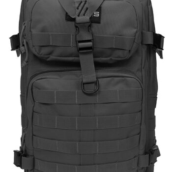 GPS Bags T1712BPB Tactical Bugout Black Polyester w/ 15" Laptop Sleeve & Retention System for 2 Pistols & Magazines