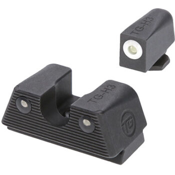 TruGlo Tritium X Sights for Glock - Low White Outline Front Green Rear Black Nitride Non-MOS Compatible