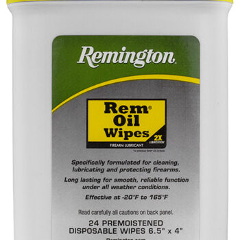 Remington 16325 Gun Oil Cleaning Lubrication Protection Wipes 24 Count