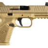 FN 509 Midsize Tactical 9mm 4.5" Threaded Barrel 15/24 Round Flat Dark Earth Polymer Frame Rail Optic Cut Slide 2 147416