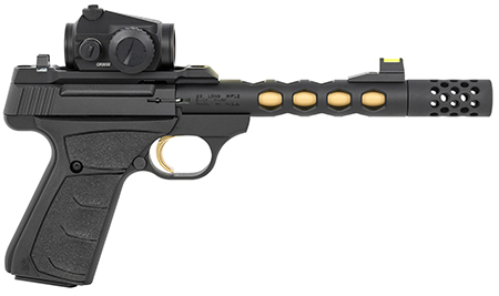 Browning Buck Mark Vision SR .22 LR 5.9" Ported Threaded Barrel Red Dot Black/Gold Pistol