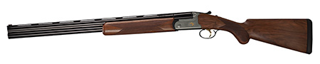 Bettinsoli Omega S Lite 12 Gauge Break Open Shotgun 3" Chamber 2 Rounds 28" Blued Vented Rib Barrel Engraved Stainless Steel Receiver Walnut Fixed Stock Ambidextrous