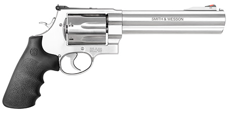 Smith & Wesson Model 350 .350 Legend 7.5" 7-Round Revolver, Satin Stainless, Finger Grooved Black Polymer Grip