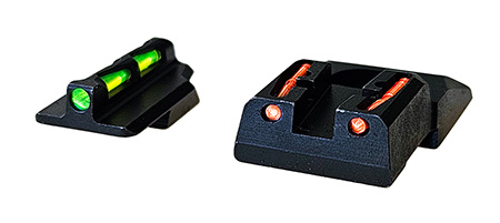 HiViz LiteWave Sight Set for Ruger Security 9 Green Fiber Optic Front and Orange Fiber Optic Rear Sight