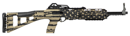 Hi-Point 995TS 9mm Carbine 16.5" Barrel 10+1 Rounds FDE American Flag Skeletonized Stock Adjustable Sights