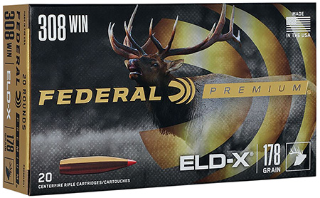 Hornady ELD-X 308 Winchester 178gr Rifle Ammunition 20 Rounds