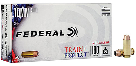 Federal Train + Protect 10mm Auto 180gr Versatile Hollow Point Ammo