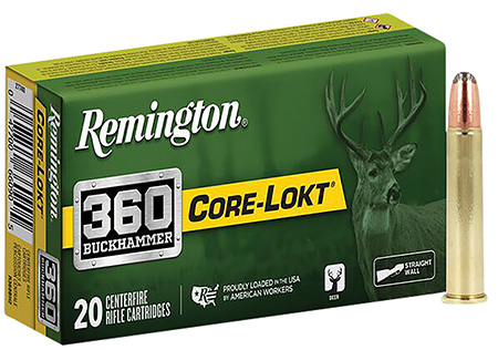 Remington 360 Buckhammer 200gr Soft Point Core-Lokt Rifle Ammunition 20 Rounds