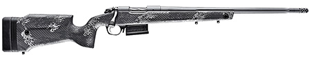 Bergara B-14 Crest 6.5 PRC Bolt-Action Rifle 20" Fluted Threaded Barrel Sniper Gray Cerakote Carbon Fiber Stock Black Gray Splatter Omni Brake