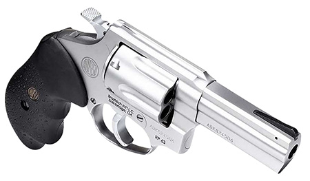 Rossi RM64 .357 Mag, 6-Round, 4" Matte Stainless Steel Barrel, Cylinder & Frame, Textured Black Rubber Grip
