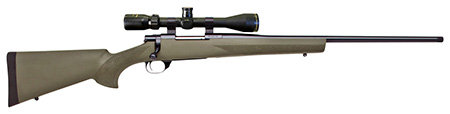 Howa M1500 Hogue Rifle .270 Winchester 5+1 22" Barrel Blued Receiver Green Synthetic Stock 4-12x40mm Scope