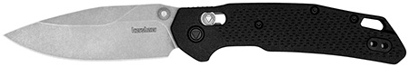 Kershaw 2037 Heist  Mid-Size 3.20" Folding Clip Point Plain Stonewashed D2 Steel Blade, Gray Textured Glass Filled Nylon Handle, Includes Pocket Clip