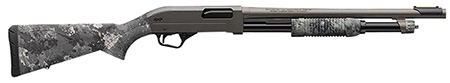Winchester SXP Hybrid Defender 12 Gauge Pump-Action Shotgun 18" Gray Barrel 5+1 Capacity 3" Chamber TrueTimber Midnight Synthetic Stock Fiber Optic Front Sight