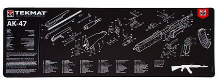 TekMat AK-47 Ultra Cleaning Mat with Parts Diagram 15" x 44"