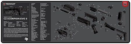 CZ Scorpion EVO 3 TekMat Cleaning Mat with Parts Diagram 12x36 Inch